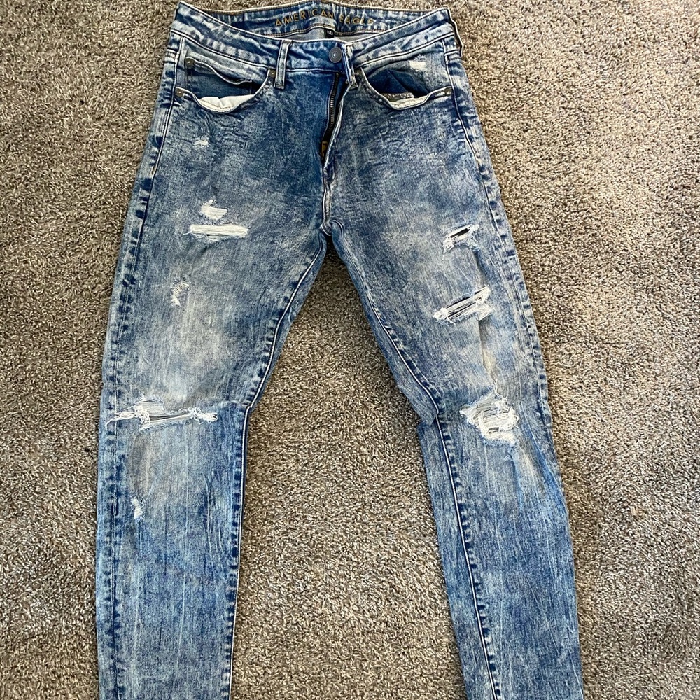 American Eagle - Washed Blue Color Jeans